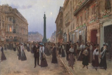 ラ モディスト シュル レ シャンゼリゼ パリのシーン ジャン ベロー Oil Paintings
